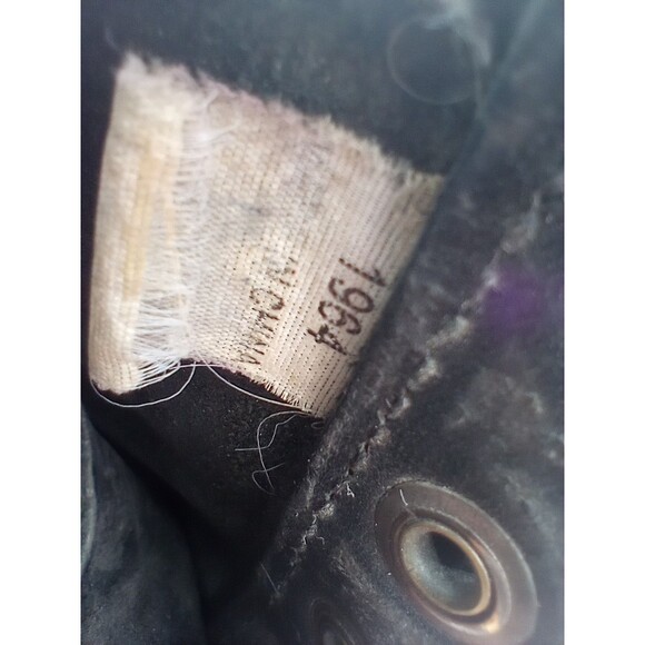 Vintage 1964 Black Leather Men’s Size 11" 11.5" Num Tec Soles Removeable Flap - Picture 3 of 10